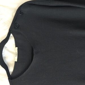 Barena Black Long Sleeve Dolman Drop Shoulder Midi Dress Size IT44, US 8-10